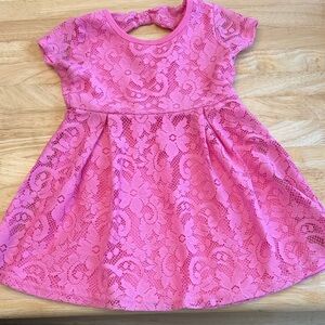 Duchess 3T Adorable Pink Floral Lace Dress for Girls, lined, excellent